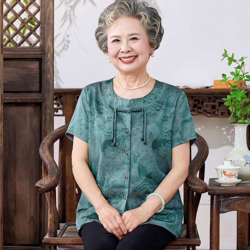 Dàtáng Fūrén Women's Mid-Aged & Elderly Loose-Fit Casual Shirt