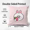 LINE FRIENDS brown bear and cony Cushion Cover Pattern Printed Pillowcase for Living Room Sofa Cushion Cover & Bedroom Decor