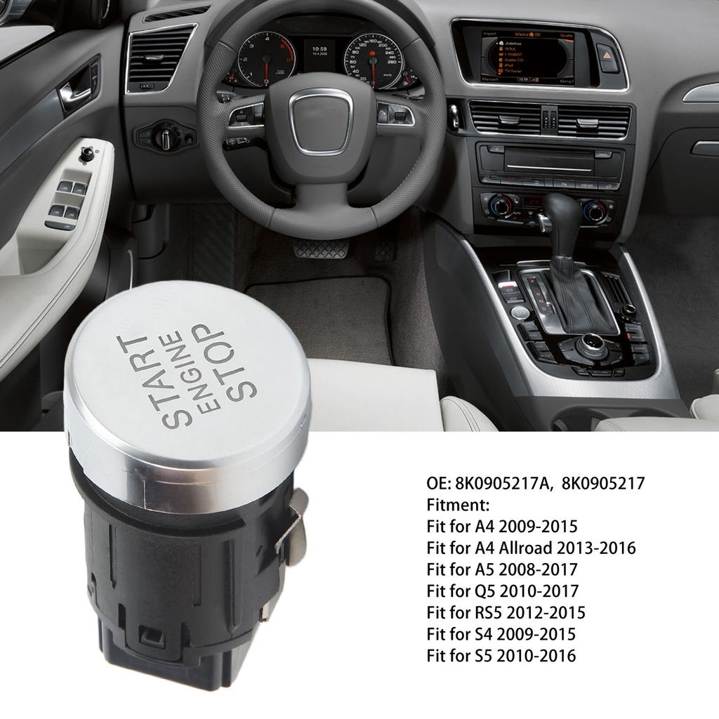 8K0905217A Car Ignition Start Switch Engine Start Stop Switch Button Car Ignition System Parts 8K0905217 for A4 A5 Q5 RS5 S4 S5