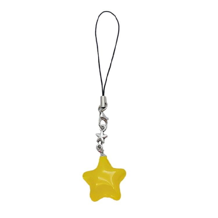Handmade Keychain Colorful Star Pendant Phone Chain Charm Strap for Women Girl