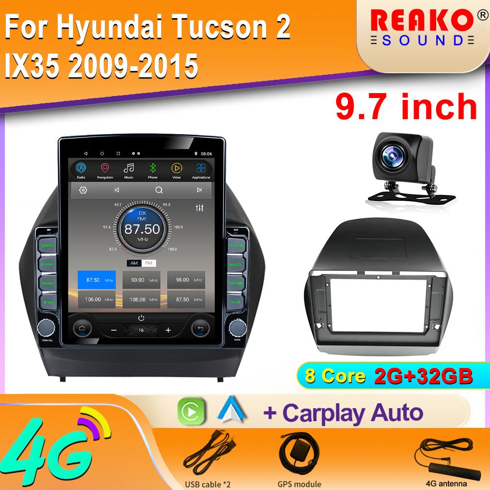 9.7" Vertical Style Tesla Screen Android Car Radio For Hyundai Tucson 2 IX35 2009-2015 GPS Navigation Multimedia Video Player
