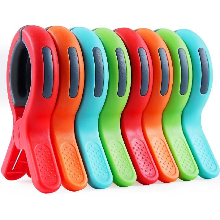 Large Beach Towel Clips for Beach Chair, Heavy-Duty Plastic Clothes P, Towel Clips for Beach Chairs Cruise-Keep Your Towel from Blowing Away,
