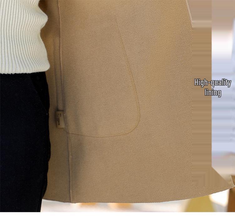 2025 Spring Woolen Coat for Middle-Aged Women - Stylish Short Top for Moms in Their 40s and 50s