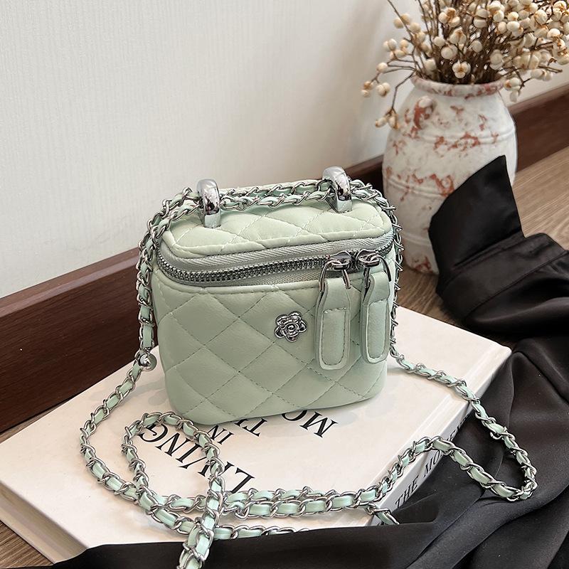 Premium Mini Bag Women's 2025 New Shoulder Messenger Bag Internet Celebrity Explosion Diamond Chain Box Small Square Bag