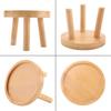 ABWR-6X Wooden Plant Stand Flower Pot Base Holder Stool High Stool Balcony Succulent Round Flower Shelf For Indoor Outdoor