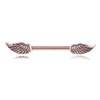 Inslashing Wings Milk Ring Milk Ring Sexy Lady Stainless Steel Puncture Jewelry