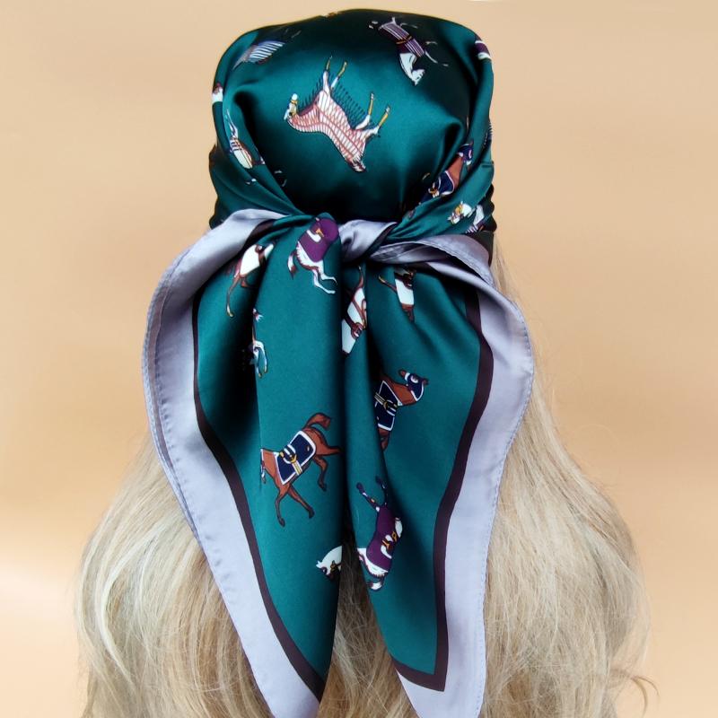 The Four Seasons Beach Kerchief New Style Sunscreen Silk Hijab Women Popular Design Headscarf Luxury 70X70CM Square Scarves