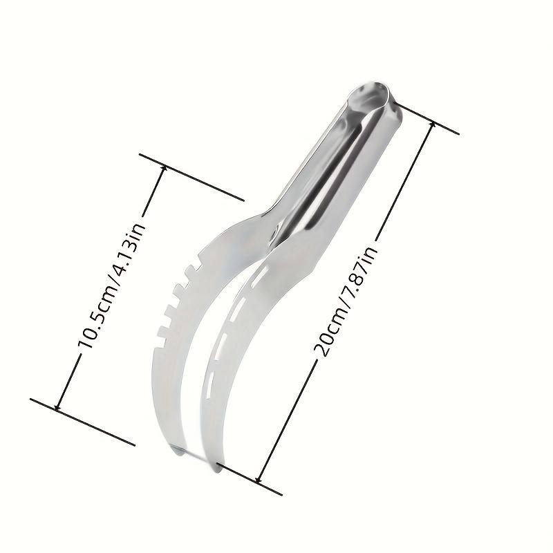 1pc Stainless Steel Fruit Slicer & Chopper - Manual Watermelon & Cantaloupe Cutter with Ergonomic Handle, 430 Stainless Steel
