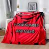 Red Jersey Customize Your Name Blanket Used For Chair Office Sofa Bed Camping Soft And Warm Giving Friends And Relatives Birthday Graduation Gift