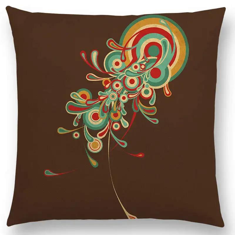 Najnowsze Wspaniałe Kolorowe Ptaki Sztuka Abstrakcyjna Paw Wrona Sowa Orzeł Koliber Poszewka na Poduszkę Sofa Poduszka Dekoracyjna