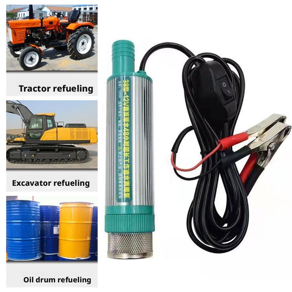 Portable Mini Pump Diesel Water Transfer Pump Camping Fishing Submersible Pump 12V Car Electric DC Refueling Pump