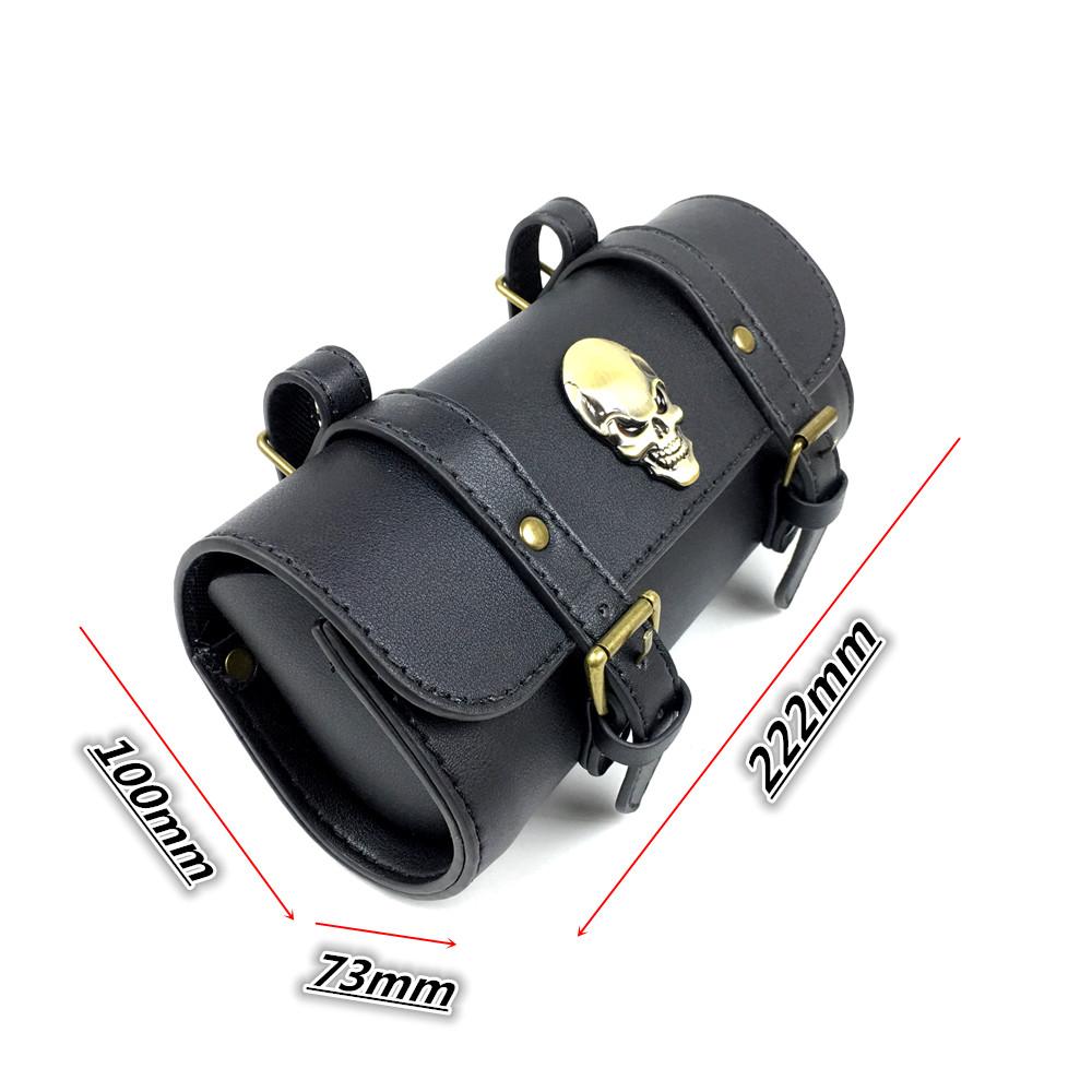 Universal Motorcycle Fork Tool Bags Storage Leather Travel Pouch Front Luggage Bag For Harley Honda Yamaha Suzuki