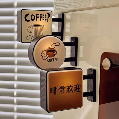 Panneau lumineux Coin Café Style Rétro Atmosphère Créative Mini Boîte Lumineuse Décoration Intérieure