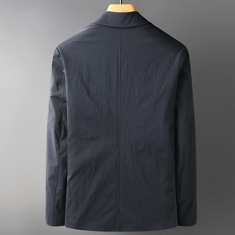 Frühling und Herbst Neue Nylon Elastische Trendy Trenchcoat Herren Mittel und Lang Trenchcoat Schlank Junge Männer