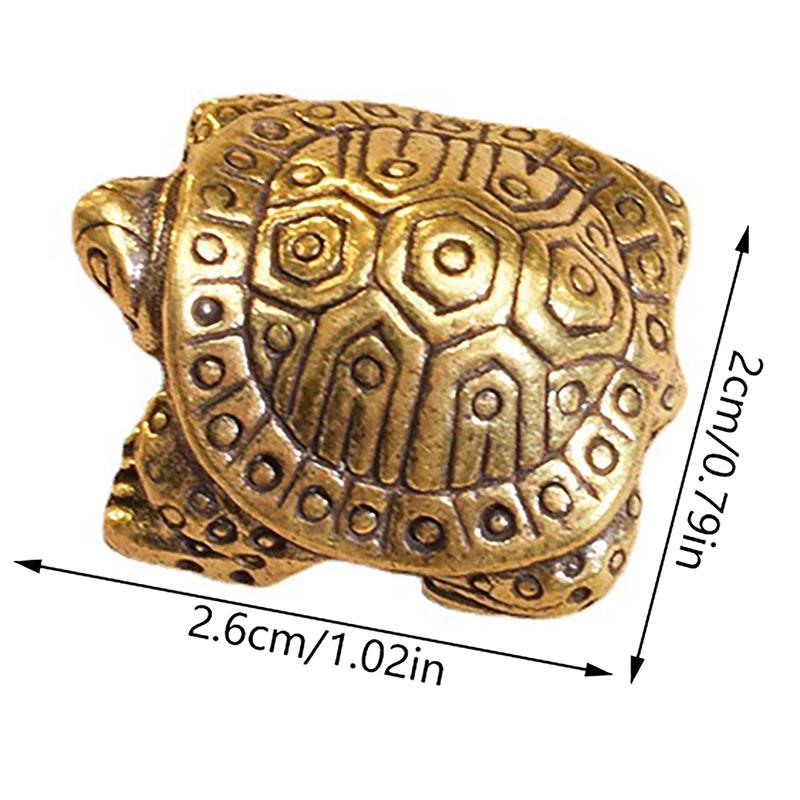 1Pc Antike Massivmessing Schildkröte Ornamente Langlebigkeit Tier Skulptur Home-Office Schreibtisch Dekorative Simulation Ornament