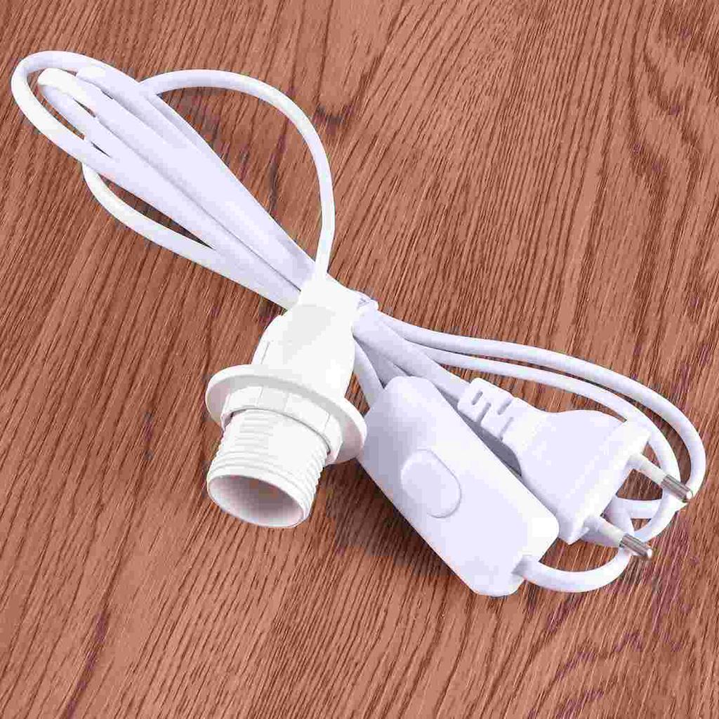 18M White Cable With E14 Socket EU Plug Push Button Switch Light Extender Fire Resistant Extension Cord For Outdoor Kitchen