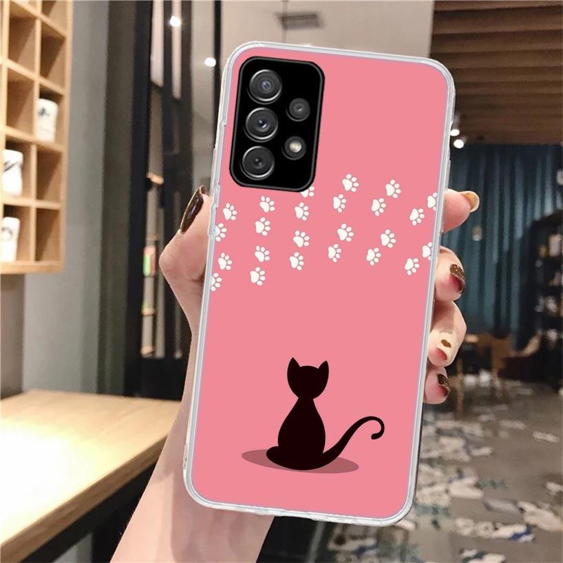 Cat Footprint Funny Paw Cute Soft Phone Case For Samsung Galaxy A52 A42 A32 A12 A22 A51 A50S A30S A20S A10S A71 A41 A31 A21S A40
