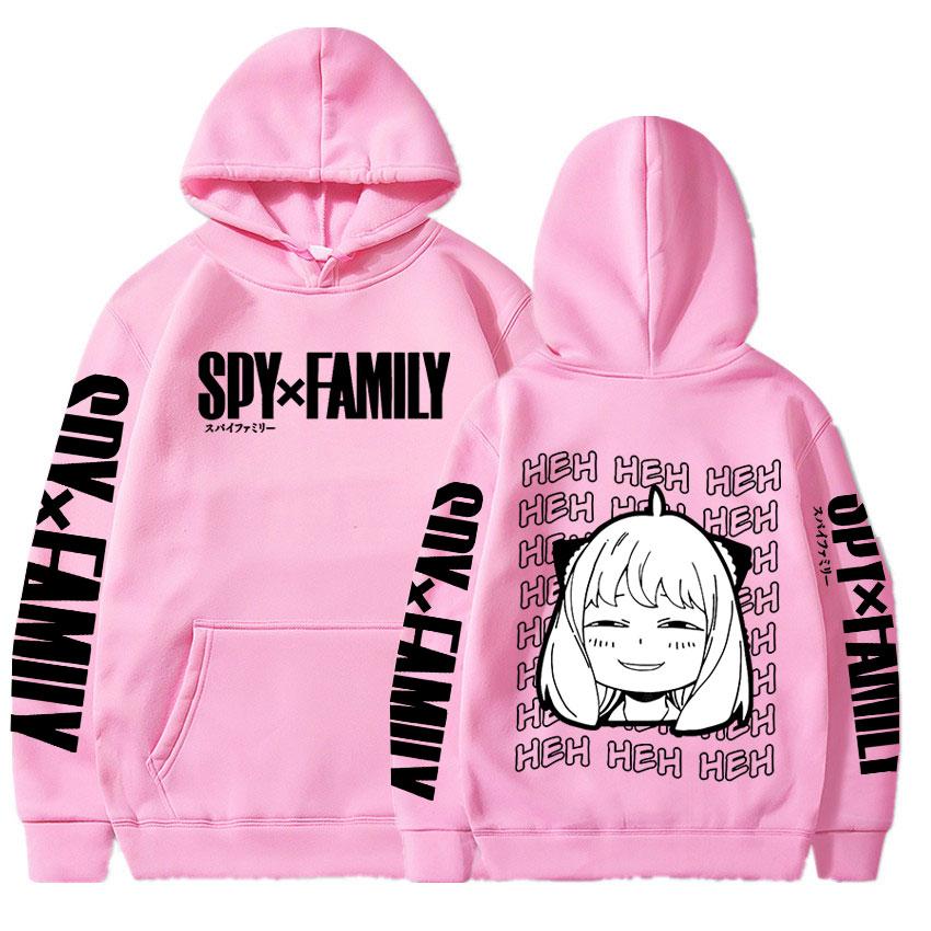 Funny Anime  Spy X Family Anya Forger Kawaii Hoodies Fashion Streetwear Harajuku Black And White Graphics Winter Warm Sweatshirt