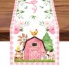 Farm Animal Backdrop Banner Table Runner Birthday Party Decoration Baby Shower Cartoon Farmland Animals Party Background Decor