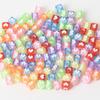 100Pcs Square Acrylic Letter Beads Random Mixed Alphabet Loose Beads For Diy Children'S Jewelry Making Crafts 6X6Mm
