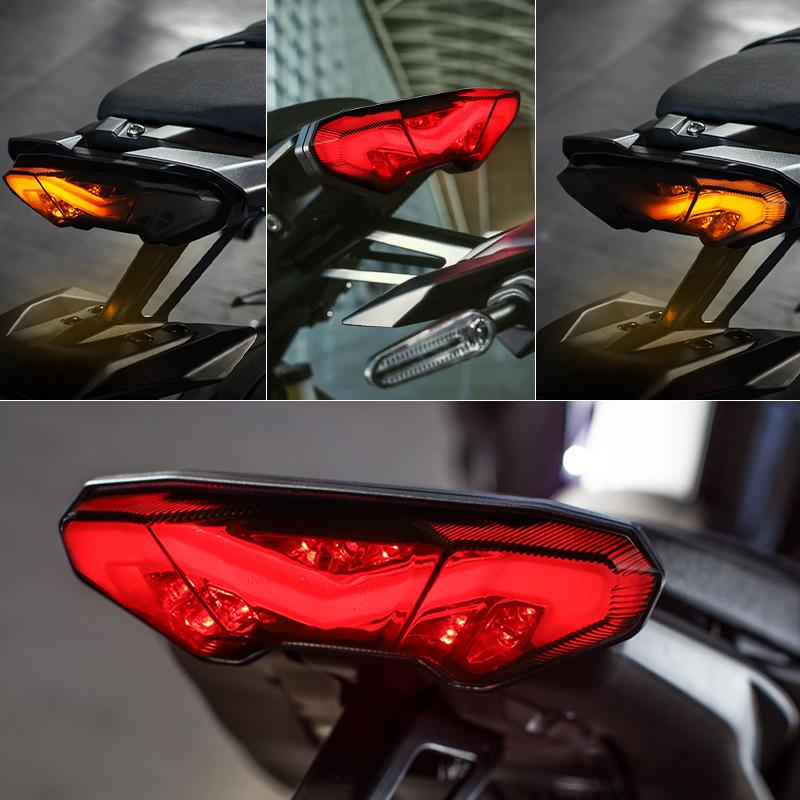 Motorcycle LED Taillight Brake Assembly with Steering Rear Tail Light For YAMAHA MT09 Tracer 2015 2016 2017 2018 FJ-09 2015-2018