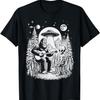 Bigfoot UFO Alien Around Campfire Nature Hiking Sasquatch T-Shirt