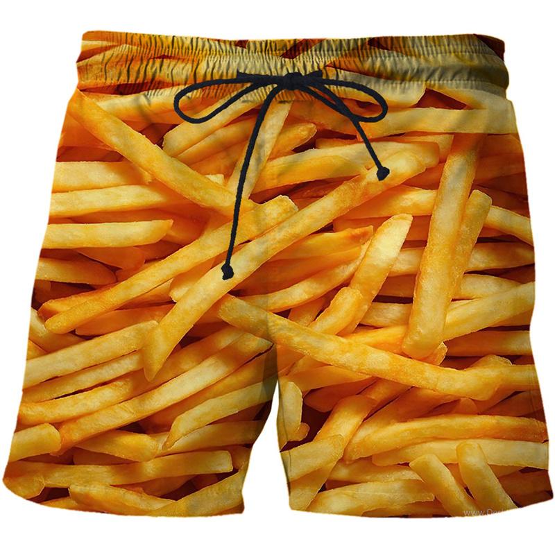 

Fashion Funny Sausages Food Graphic Kids Beach Shorts 3D Printing For Kids Casual Shorts Cool Boy s and Girl s Shorts 100