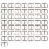 50pcs Slide Buckle Rectangle Adjustable Metal Triglide Slides for Purse Making Bag Making DIY Accessories