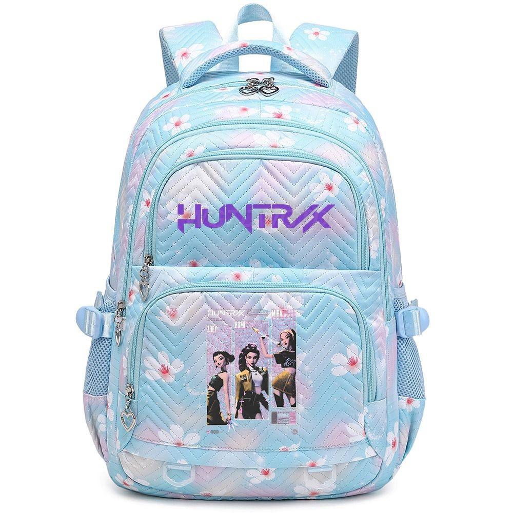 Kids Girls Kpop Hunters Rumi Zoey Printed Backpack Student School Waterproof Big Bag