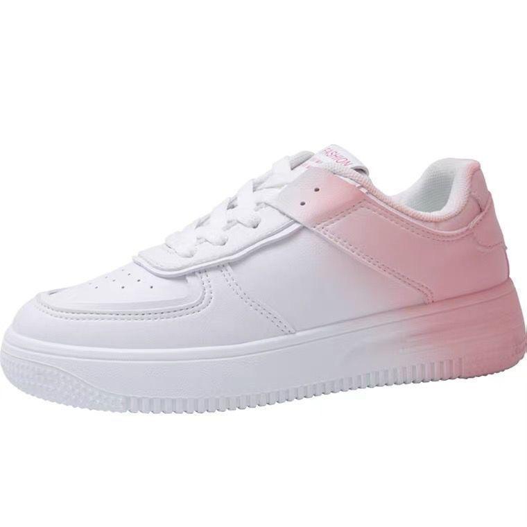 Gradually change color little white shoes girls retro versatile super fire autumn breathable casual platform sports board shoes ins tide