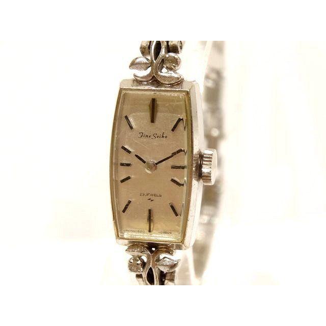 Used 3F Seiko SEIKO Watch 1520-7060 Manual Wind Ladies Vintage Silver Color Watch Silver Dial 8I