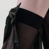 HUGDAY [20 Denier] Mini Bell Ribbon Ankle Stockings