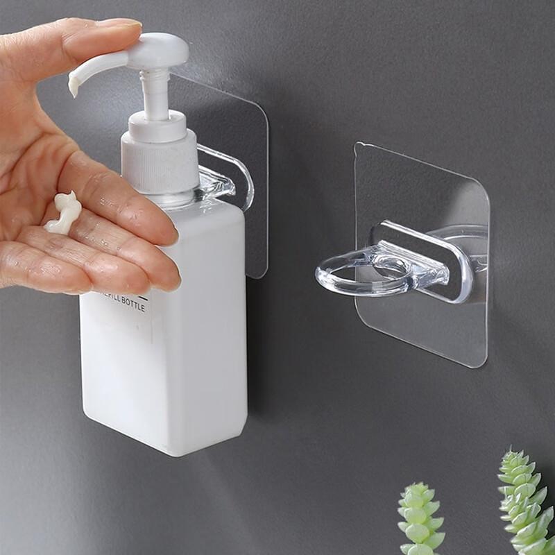JINGRUIXIANG Punch-Free Round Bathroom Hooks - 10-Pack