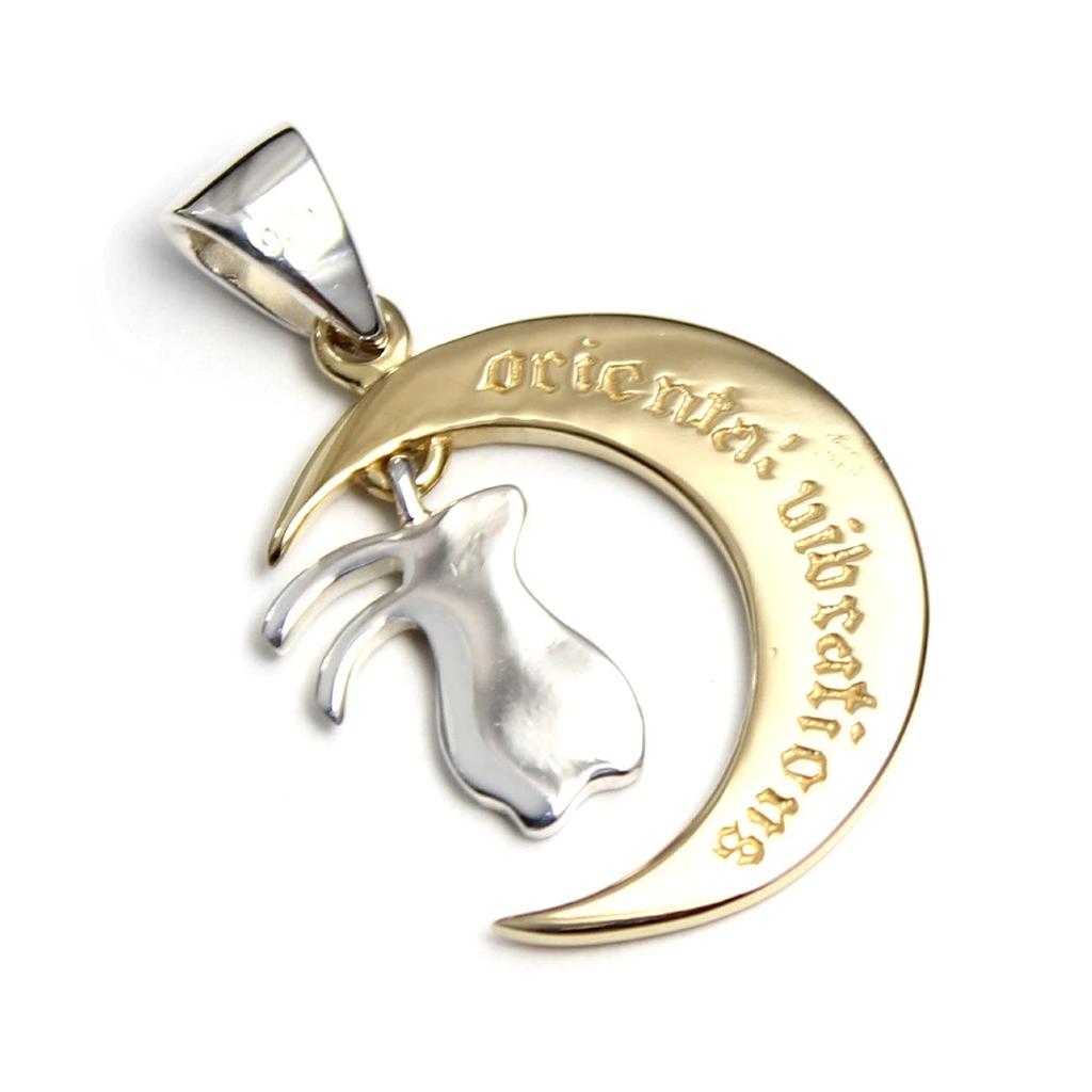 Oriental Vibrations Rabbit Moon Silver Pendant Top