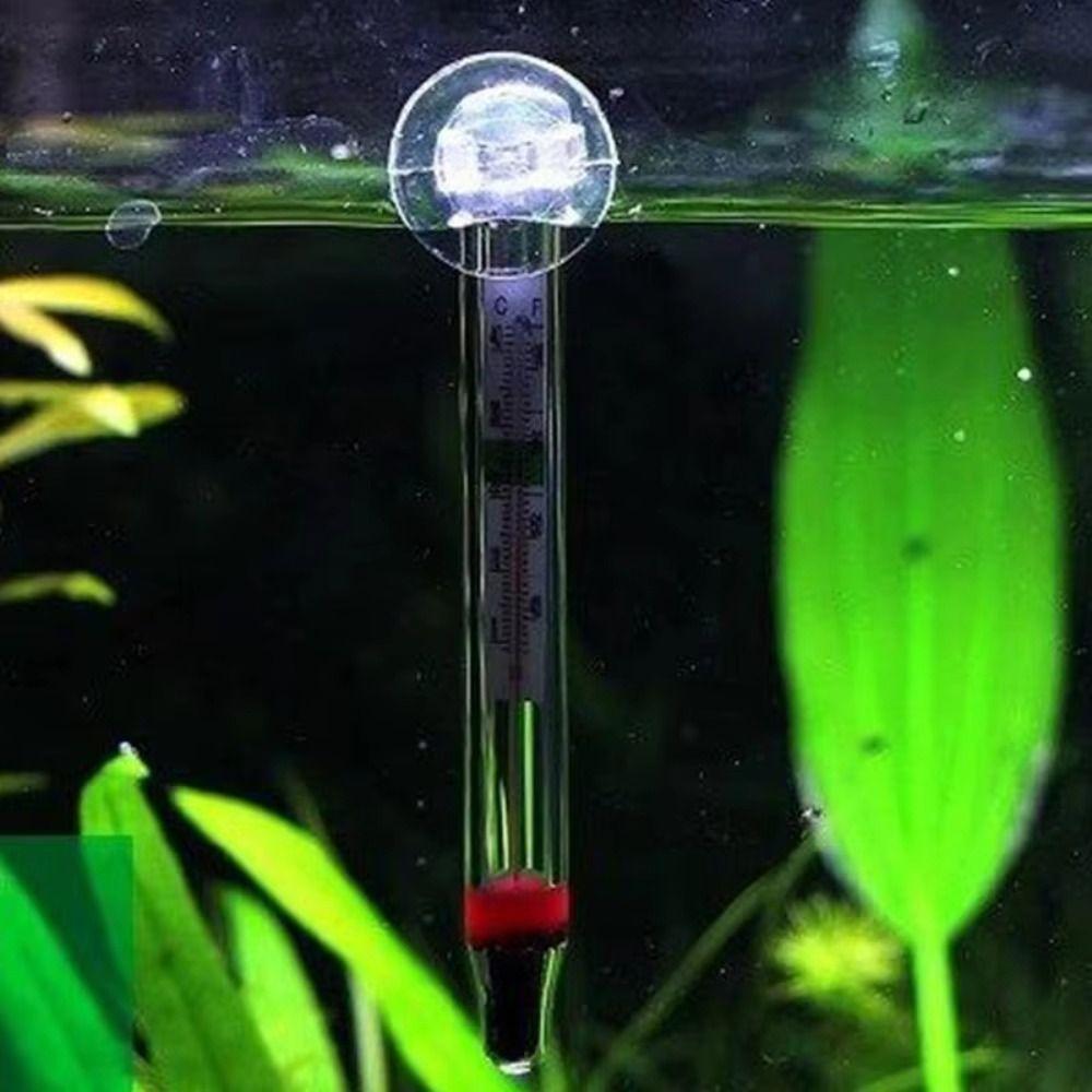 Submersible Glass Aquarium Thermometer Floating with Suction Cup Fish Tank Thermometer Waterproof Water Thermometer