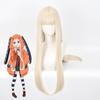 Yomoduki Runa Cosplay Costume Kakegurui Compulsive Gambler Runa Cosplay Wig And Orange Hooded Jacket JK Uniforms With Wigs