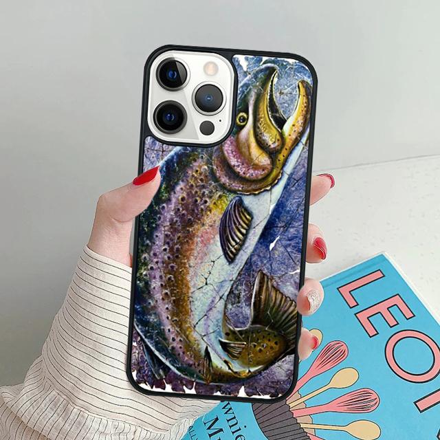 Trout Fishing phone Case Cover For iPhone 17 Air 16 15 14 Plus Apple 11 12 13 Pro Max coque