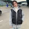 Fake two-piece hooded sweatshirt cotton clothes women's autumn and winter 2025 new vest splicing thickened padded jacket pie overcoming coat