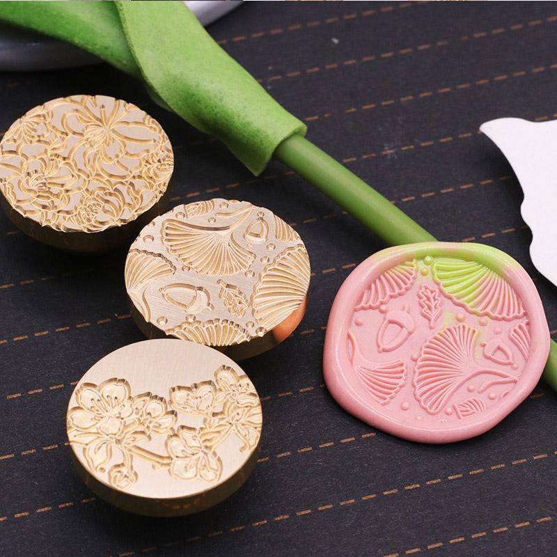 Flower Series Roses Brass Engraved Seal Head For DIY Sealling Wax Stamp Scrapbooking Envelope Invitation Gifts Crafts Decoration