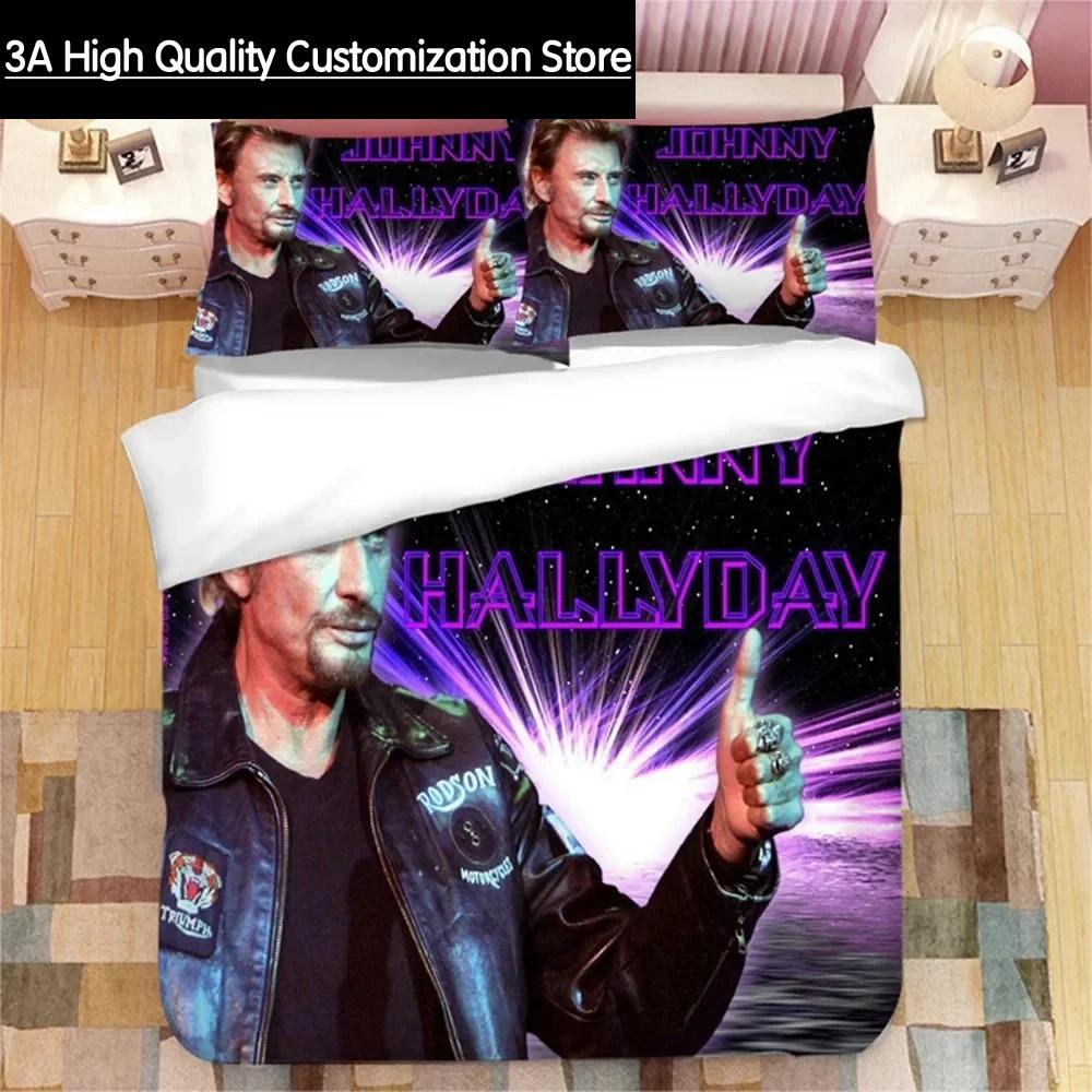 Johnny Hallyday 3D Printed Bedding Set Duvet Covers Pillowcases Comforter Bedding Set Bedclothes Bed Linen