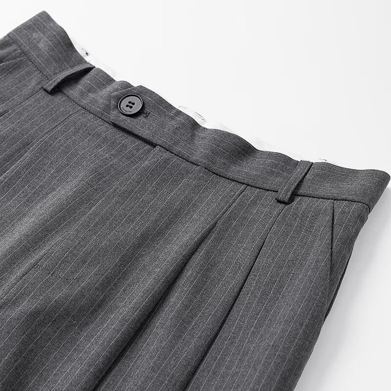 Chuyu Women's High-Waist Striped Wide-Leg Trousers