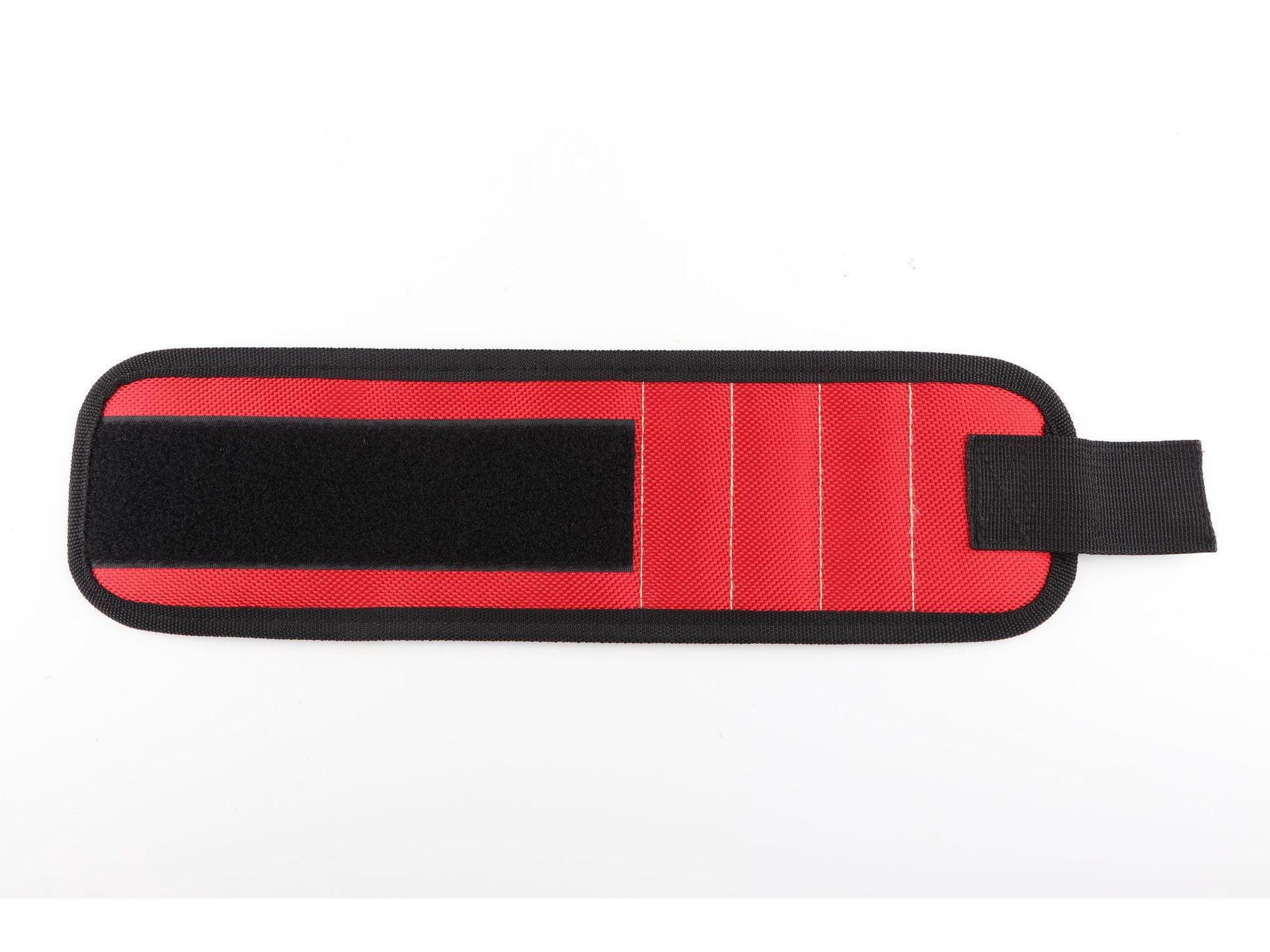 

Магнитный браслет для деревообрабатывающих инструментов и гвоздодера Five rows of fifteen magnets красный