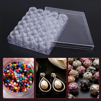 30 Gläser Kunststoff transparent Nail Art Strass Aufbewahrungsbox Schmuck Organizer
