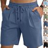 Men's Loose Linen-Cotton Drawstring Shorts