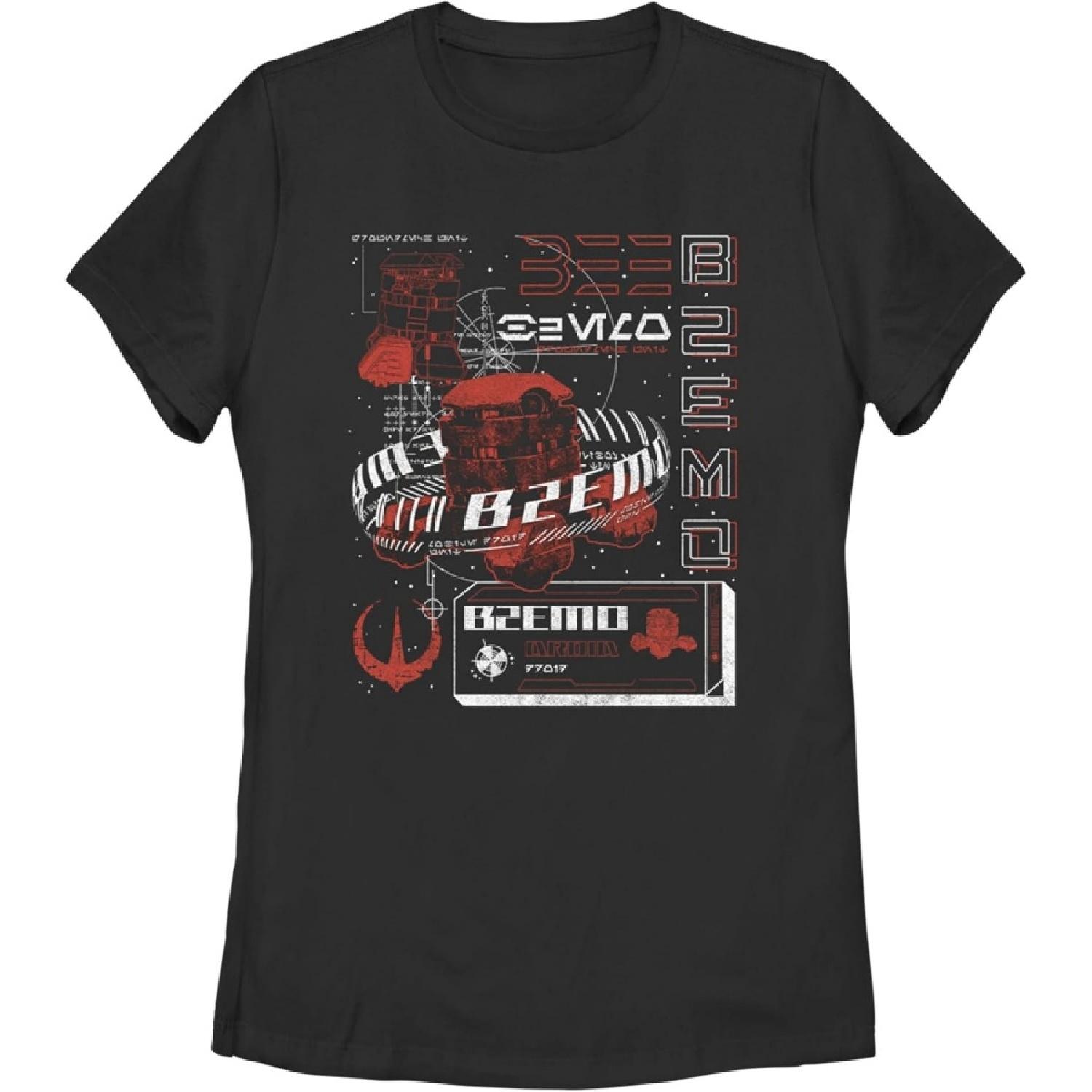 Женская футболка Star Wars Andor B2EMO Droid Blueprints S