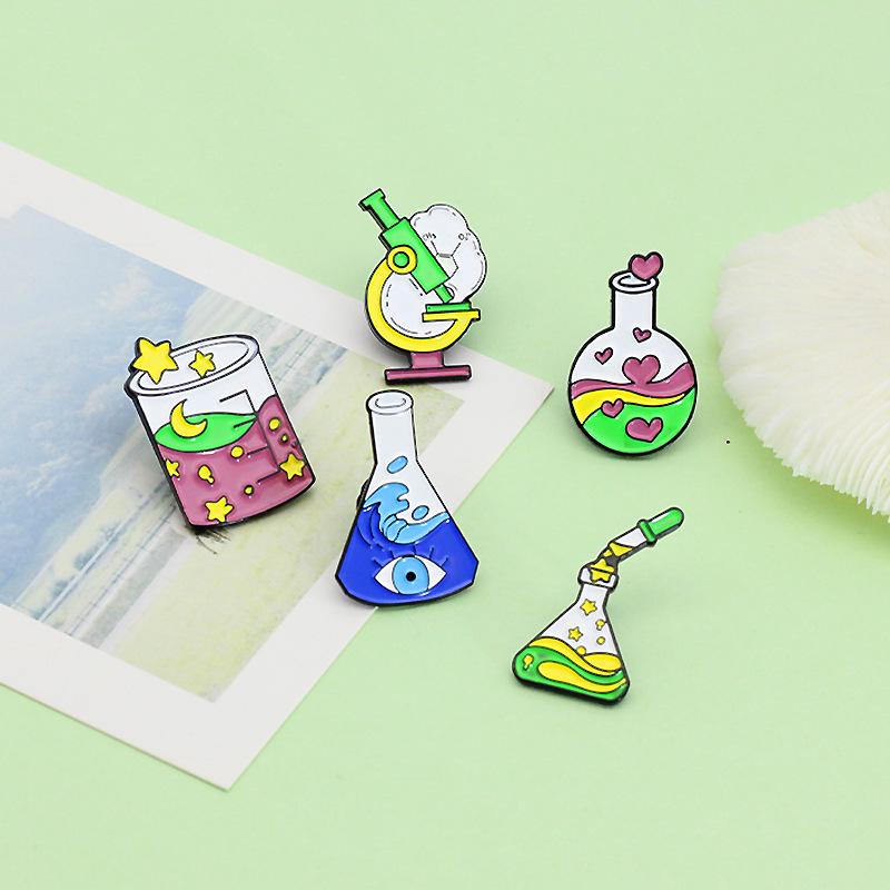 Creative Science Experiment Brooch: Microscope, Beakers, Droppers Combo