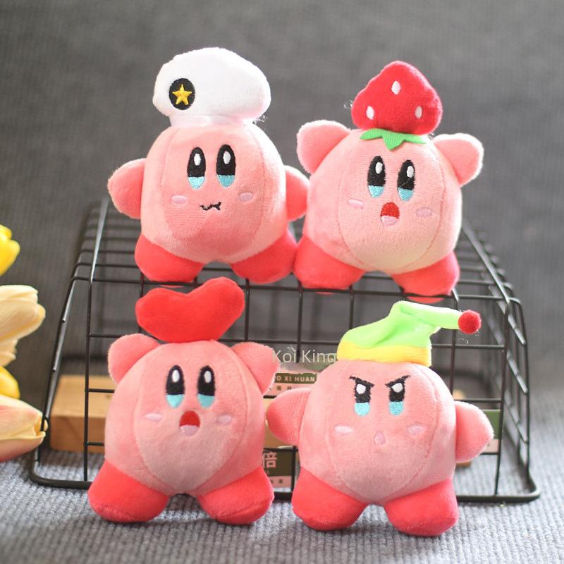 Adorable Pink Kirby Plush Keychain Soft Short Plush Bag Doll Clip