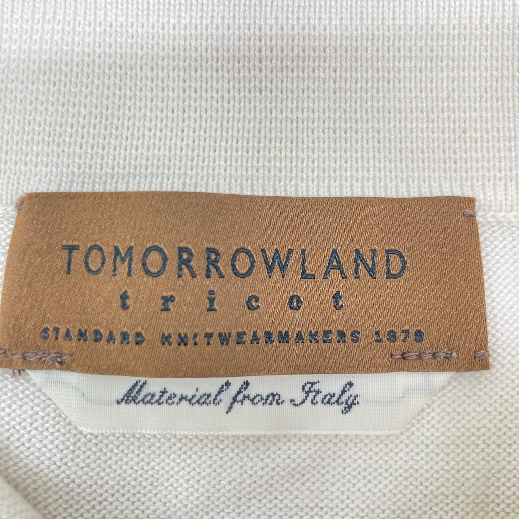 TOMORROWLAND [Excellent Condition] 61-02-22-02011 Silk Cotton Knit Polo Shirt/ tops M IvoryUsed
