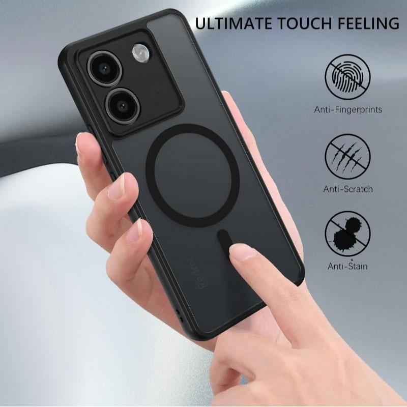 For Magsafe Shockproof Matte Case for POCO M7 Pro M7Pro Hard Bumper Magnetic Wireless Charging Cover Cases