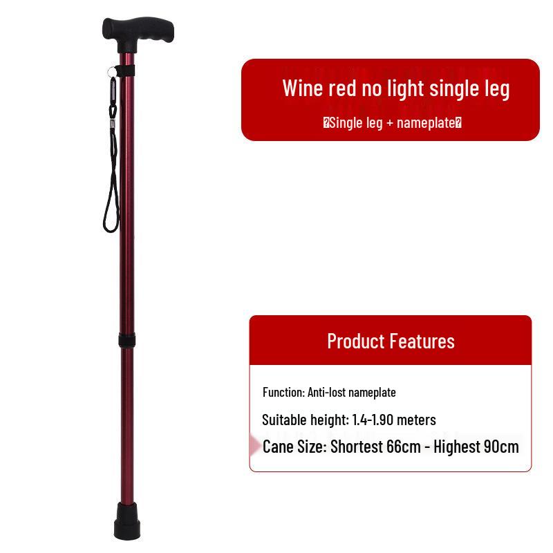 Yunxiang Retractable Non-slip Aluminum Walking Cane with LED Light